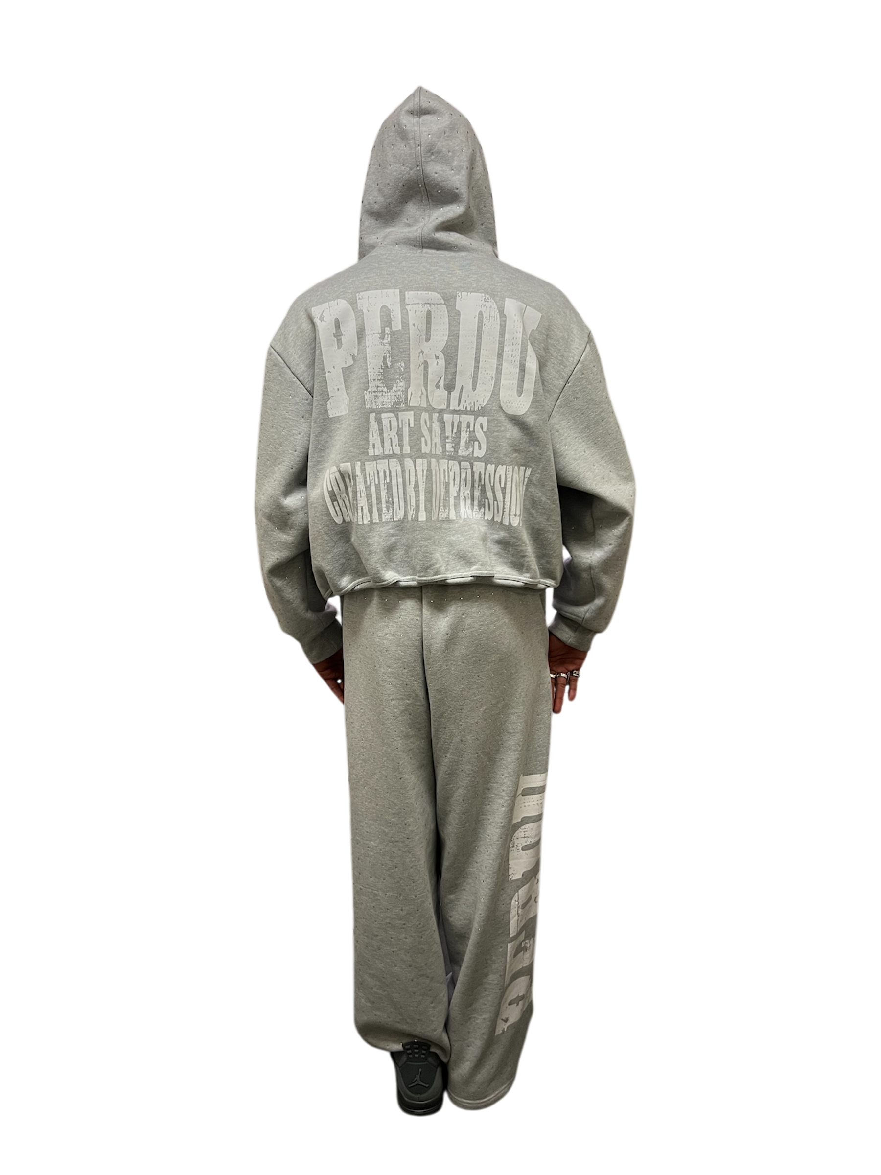 Gray Stoned Sweatsuit